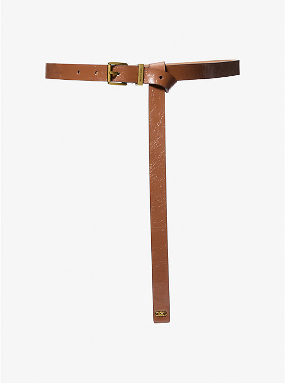 Michael Kors Darrington Crackled Leather Belt