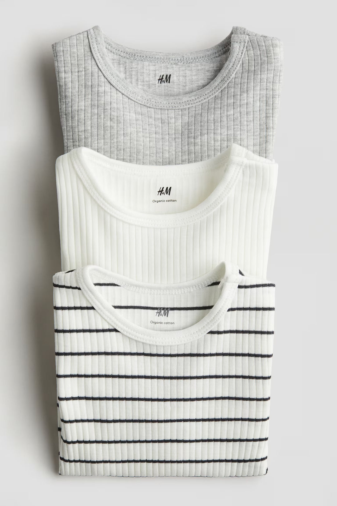 H&M 3-pack Ribbed Bodysuits