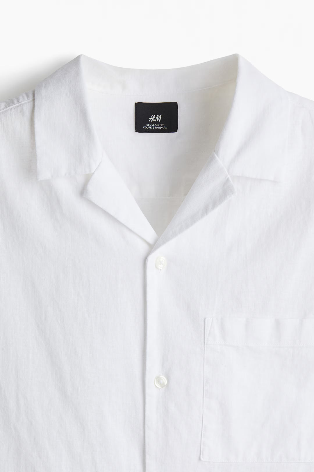 H&M Regular-Fit Short-Sleeved Linen-Blend Shirt