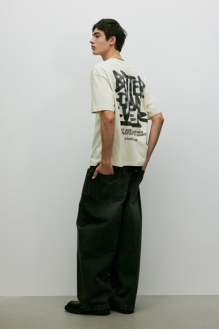 H&M Loose Fit Printed T-shirt