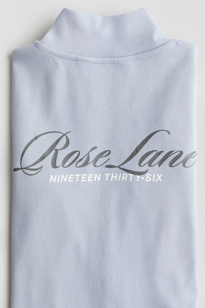 H&M Motif-detail Zip-front Top