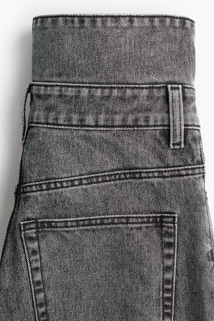 H&M Wide-Leg Paper-Bag Jeans