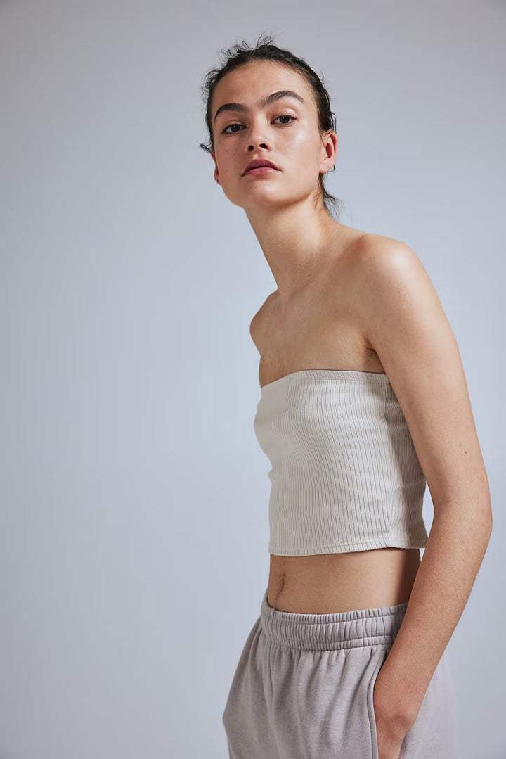H&M 2-PACK SHORT TUBE TOPS