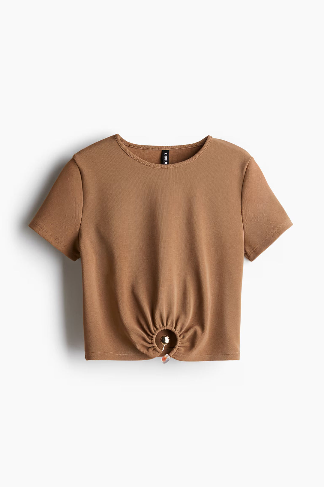 H&M Bead-Detail Ribbed T-Shirt