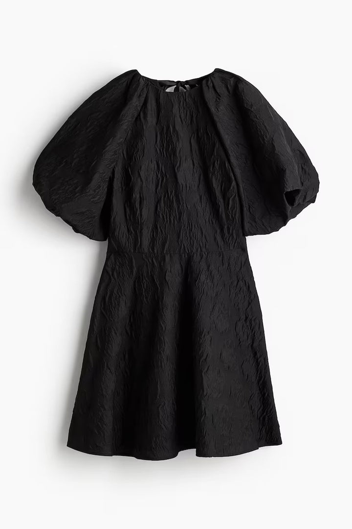 H&M Jacquard-weave Tie-back Dress