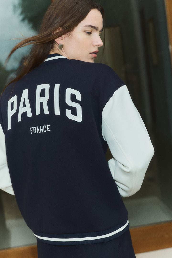 H&M Motif-Detail Baseball Jacket