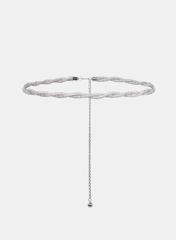 Laura Twisted Crystal Tube Belt