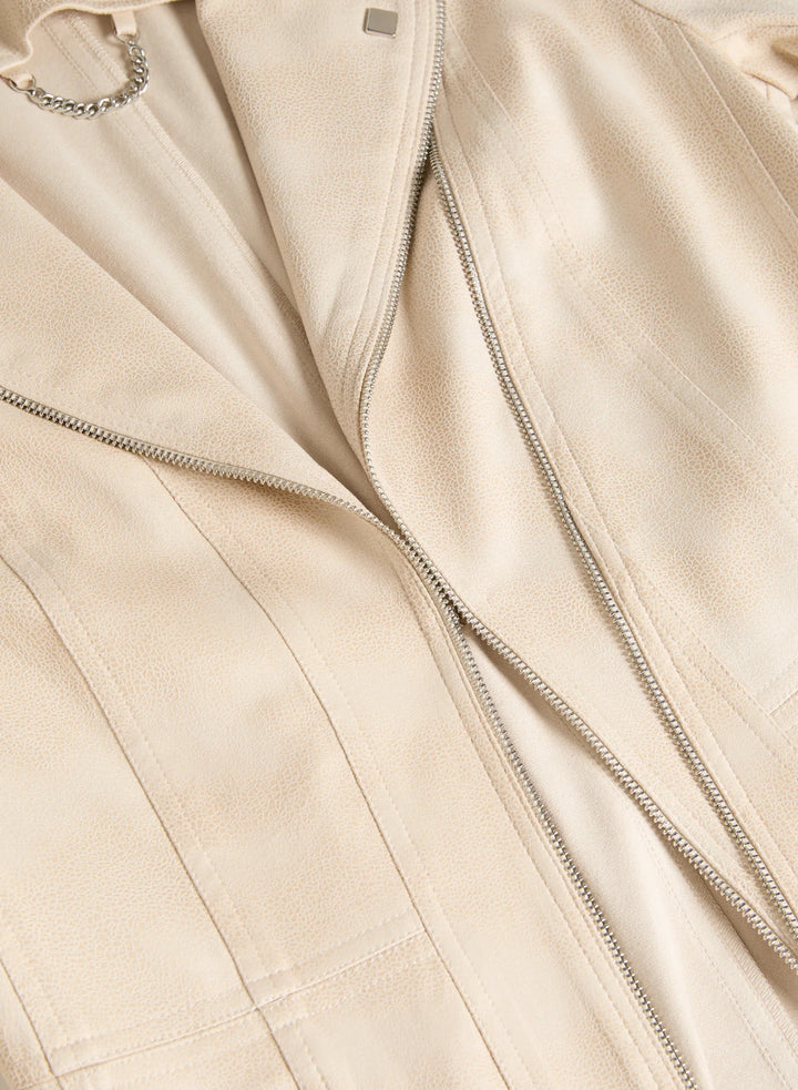 LAURA Zip Detail Redingote Jacket