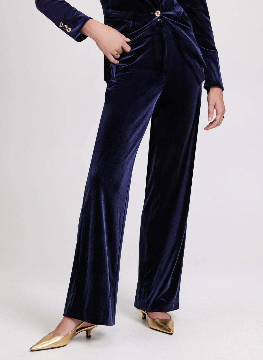 LAURA Olivia Velvet Wide Leg Pants - Regular