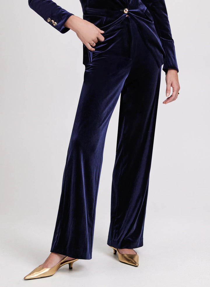 LAURA Olivia Velvet Wide Leg Pants - Regular