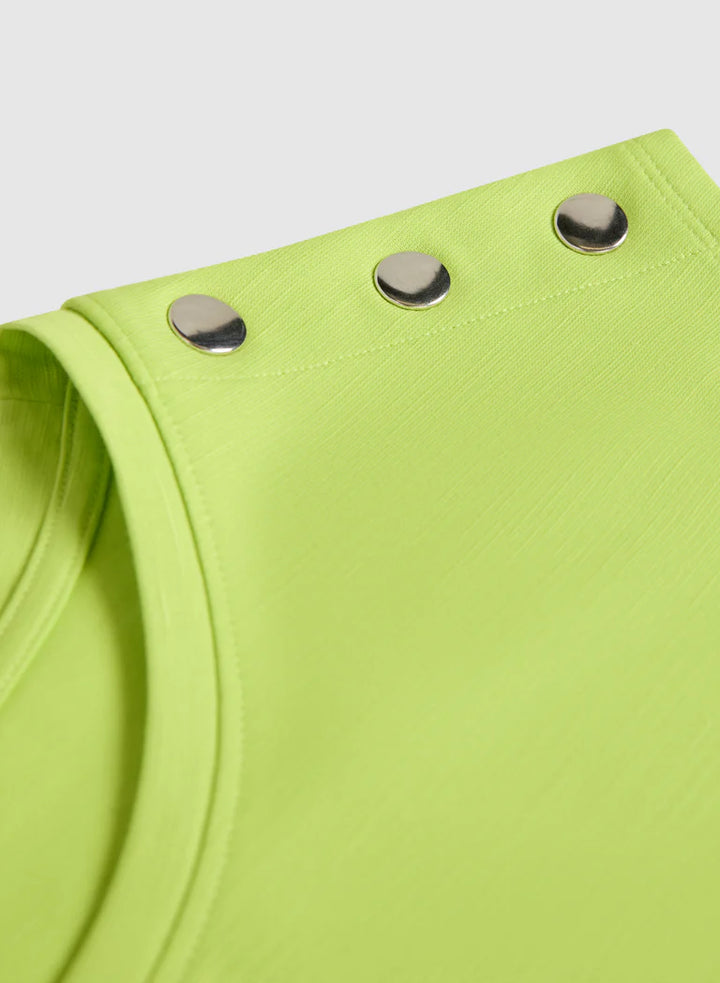 LAURA Metallic Button T-Shirt