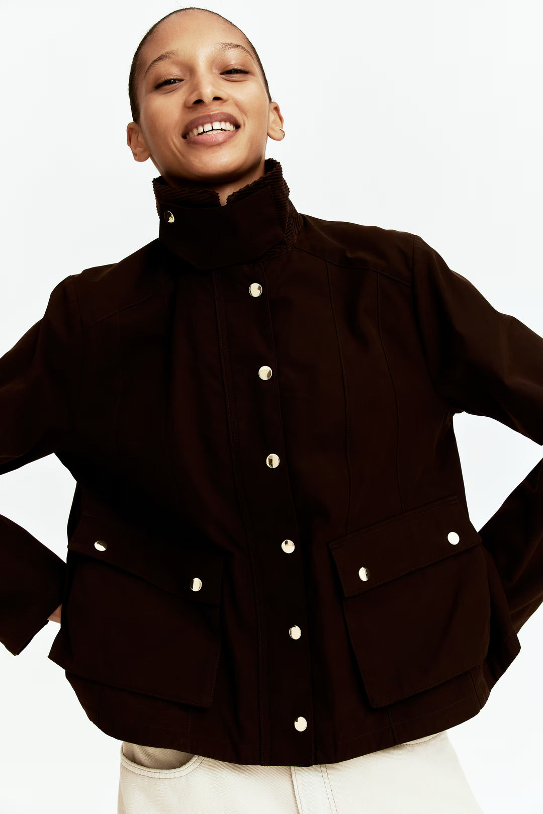 H&M Jacket with Corduroy Collar