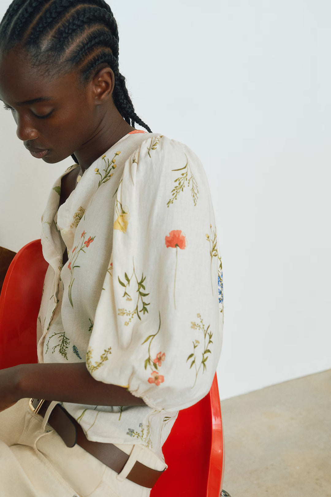 H&M Linen-Blend Blouse