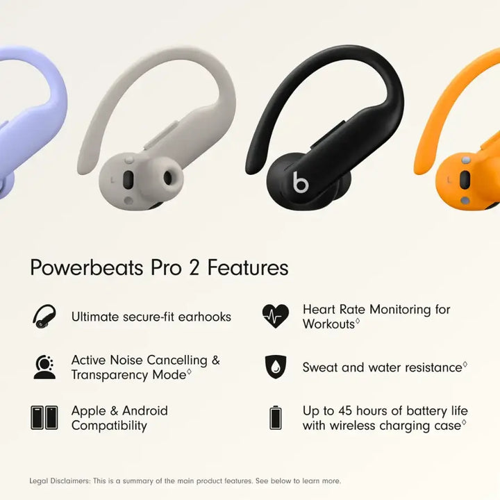 Beats - Powerbeats Pro 2 True Wireless Active Noise Canceling Earbuds - Jet Black