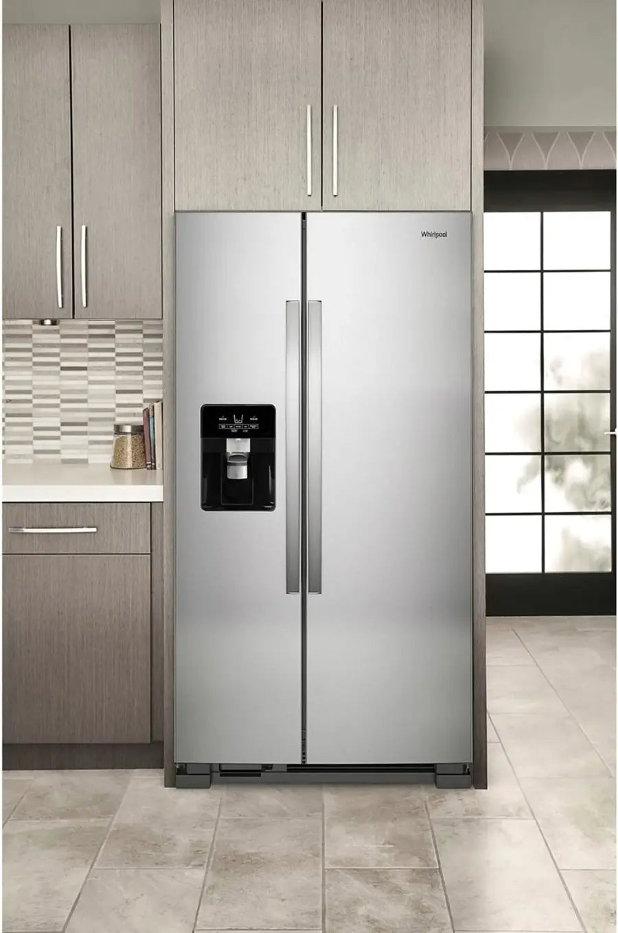 Whirlpool - 24.6 Cu. Ft. Side-by-Side Refrigerator - Fingerprint Resistant Stainless Steel