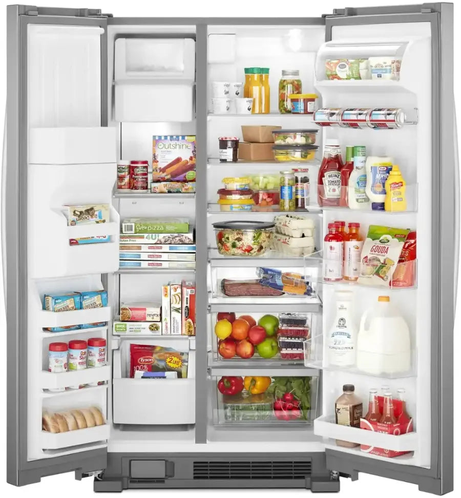 Whirlpool - 24.6 Cu. Ft. Side-by-Side Refrigerator - Fingerprint Resistant Stainless Steel