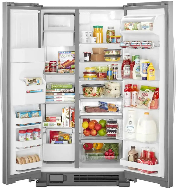 Whirlpool - 24.6 Cu. Ft. Side-by-Side Refrigerator - Fingerprint Resistant Stainless Steel