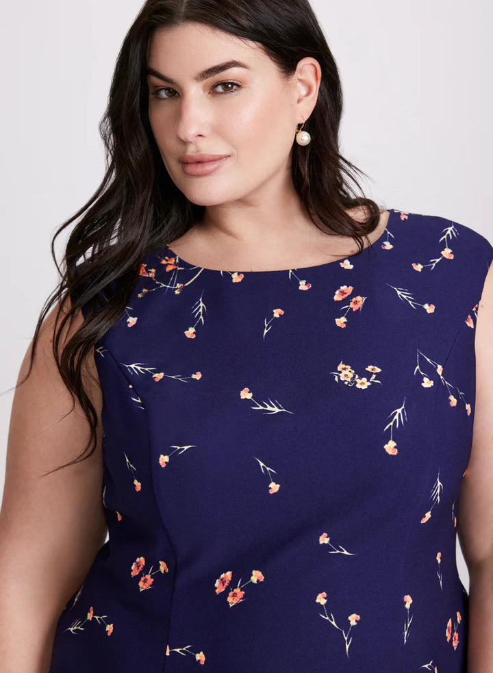 LAURA Floral Trim Dress