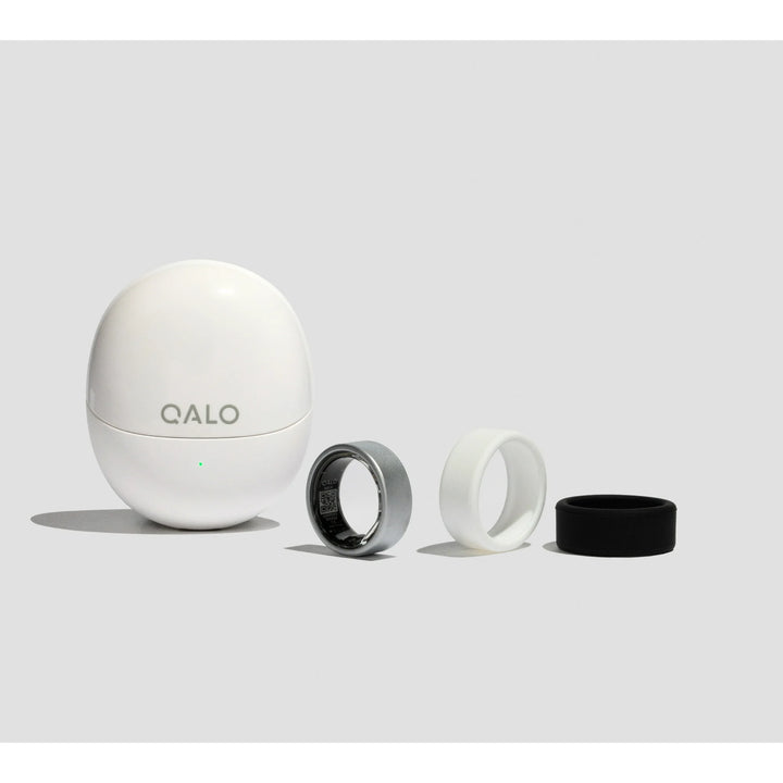 QALO QRNT Matte Silver Smart Ring Size 08