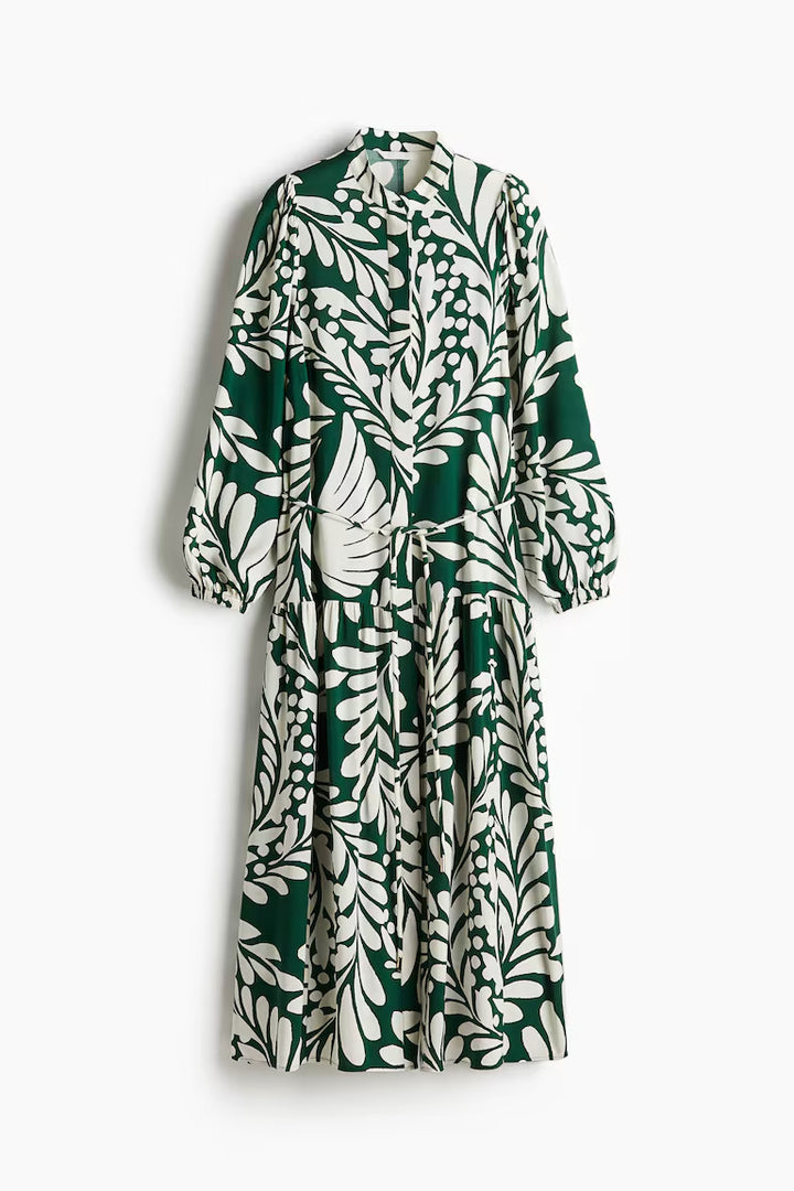 H&M Long Puff-Sleeved Dress