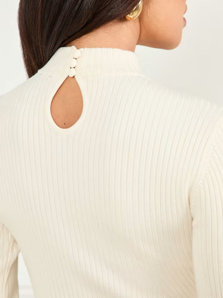 Guess Candice Lace-Trim Sweater Dress
