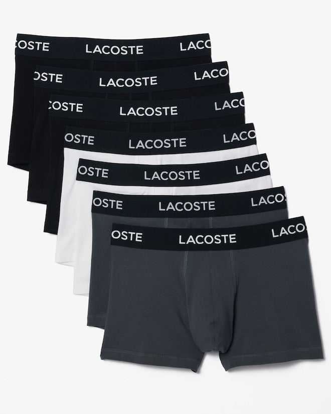 Lacoste Men's Logo Waist Trunks 7-Pack