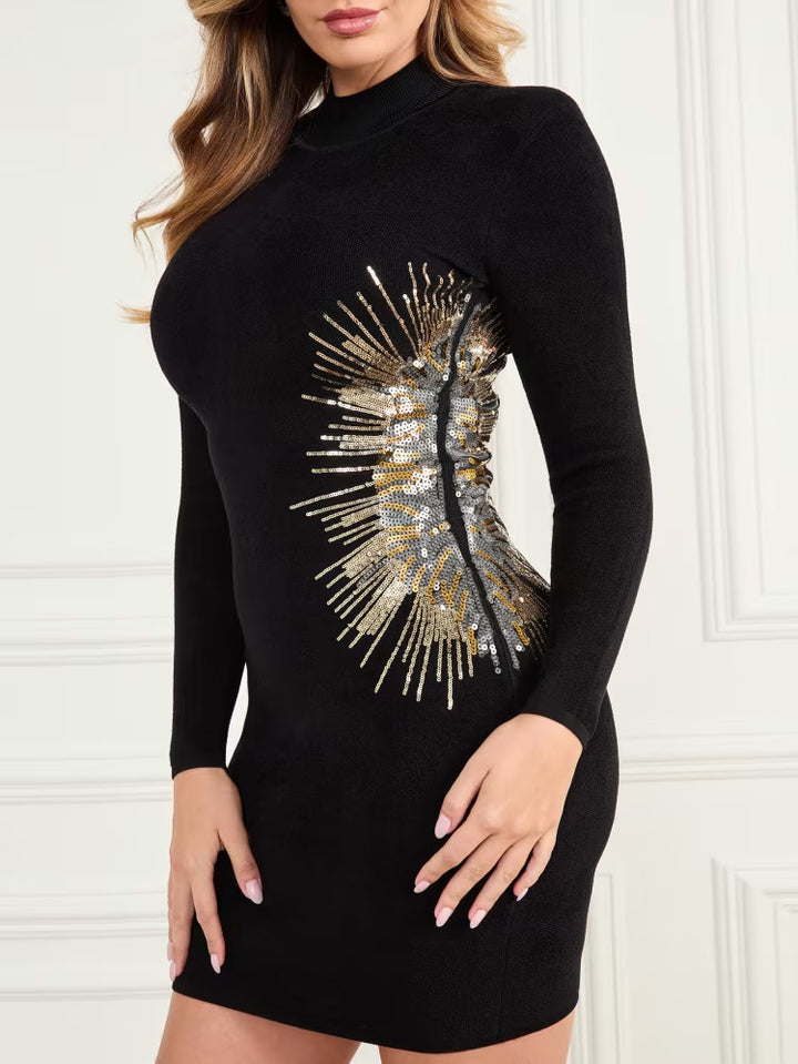 Guess Sparkler Sequin Velour Dress