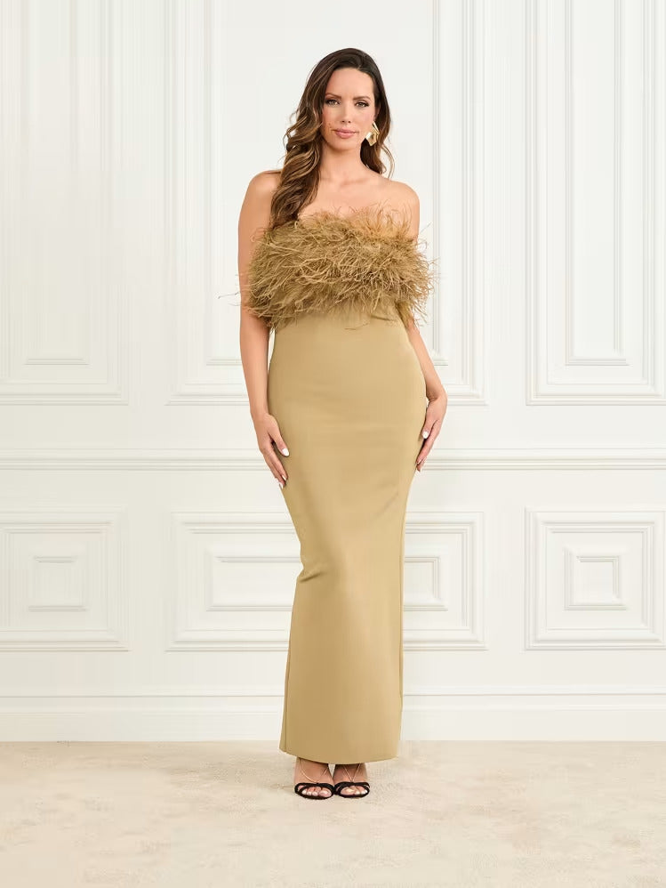 Guess Evita Feather Bandage Gown