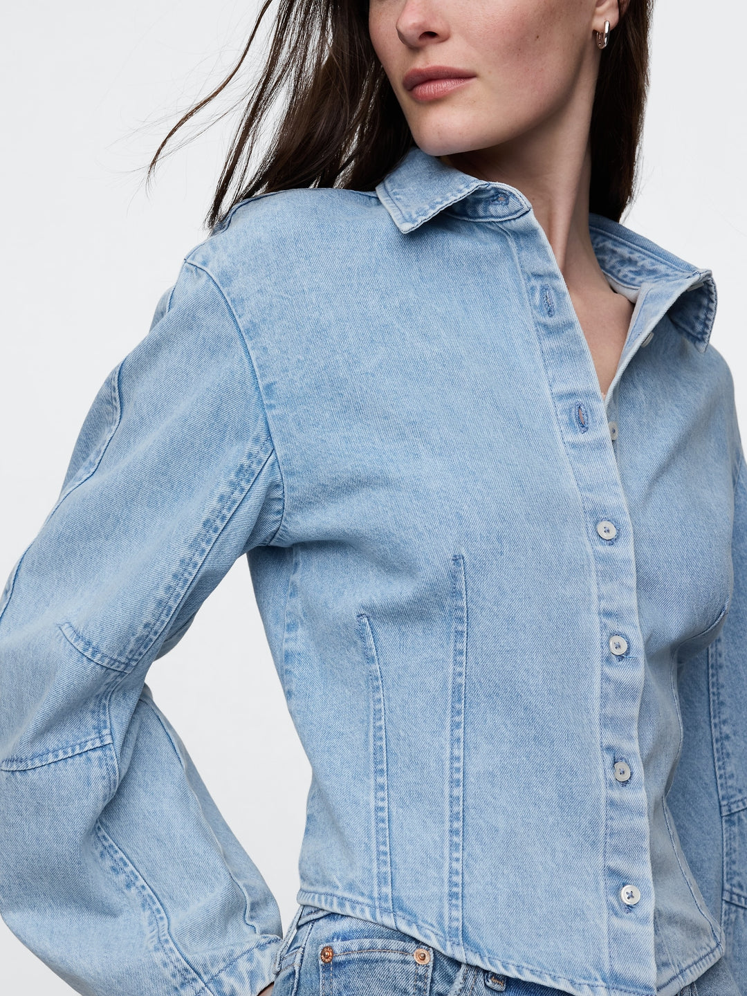 Gap Barrel-Sleeve Denim Shirt