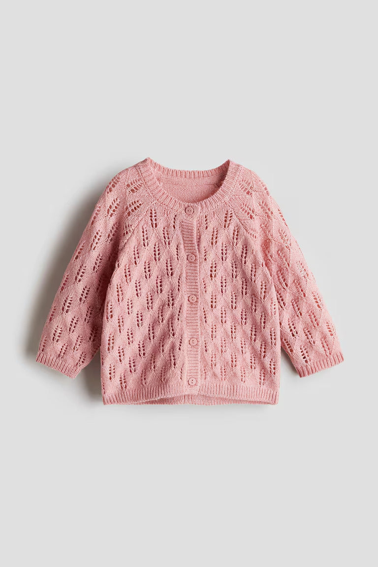 H&M POINTELLE-KNIT CARDIGAN
