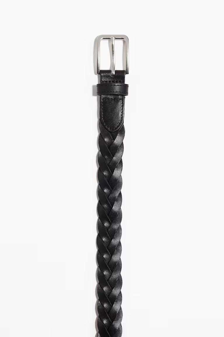 H&M BRAIDED LEATHER BELT
