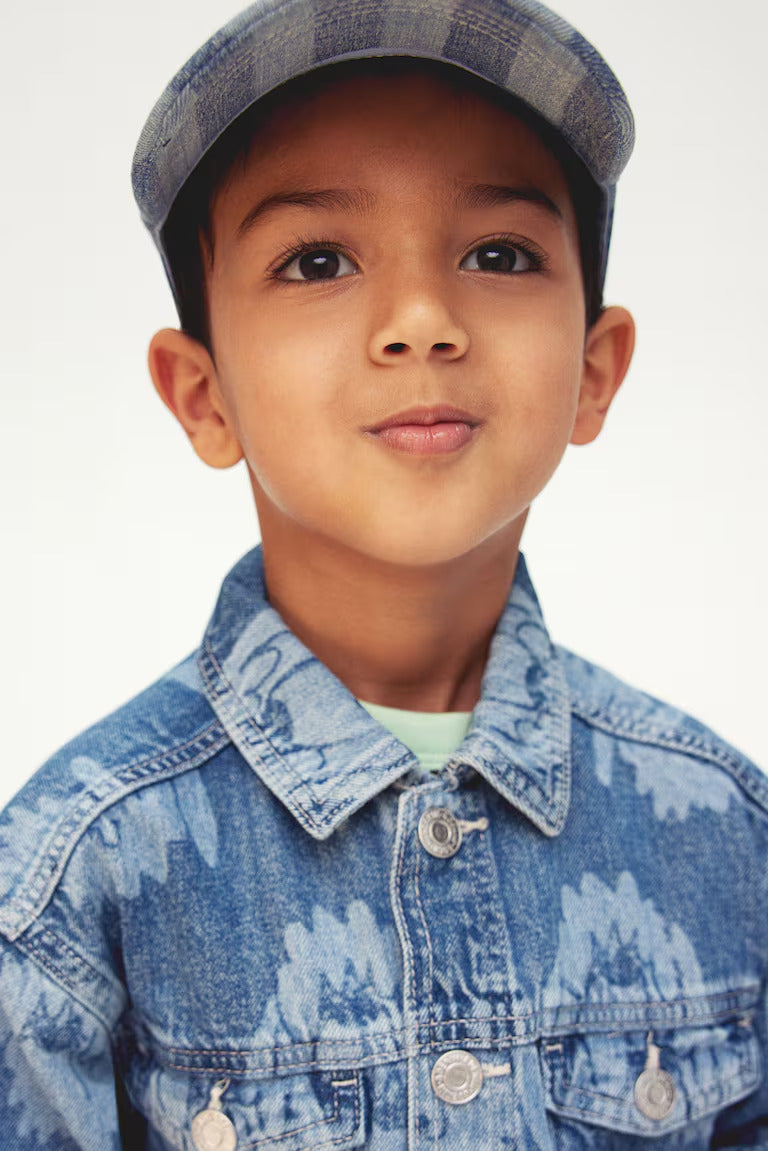 H&M PRINTED DENIM JACKET