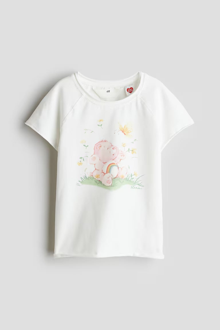 H&M JERSEY TOP WITH PRINTED MOTIF