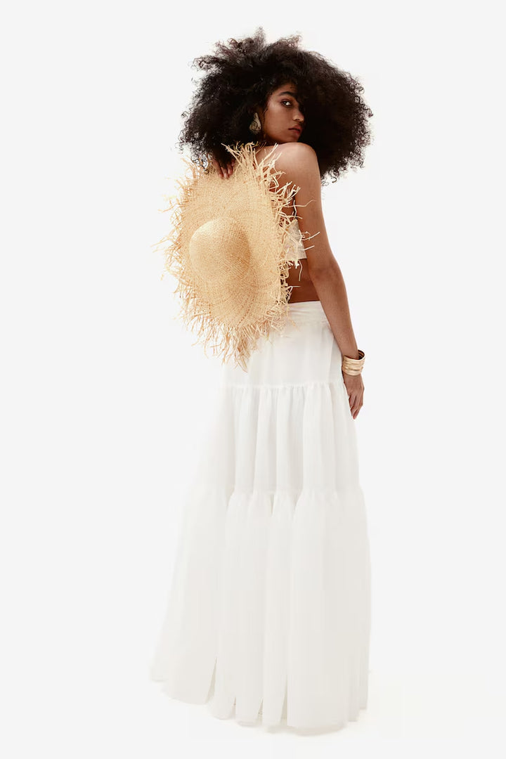 H&M FRAYED STRAW HAT
