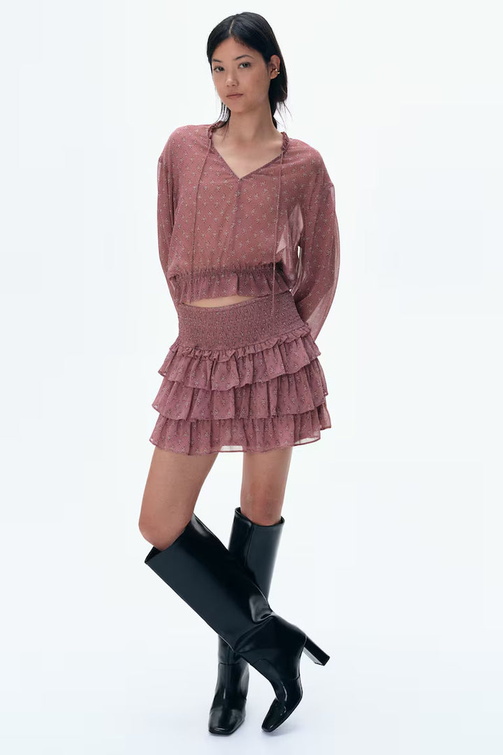 H&M TIERED MINI SKIRT