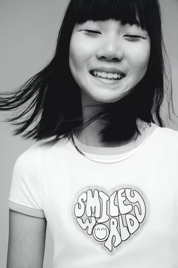 H&M PRINTED JERSEY TOP