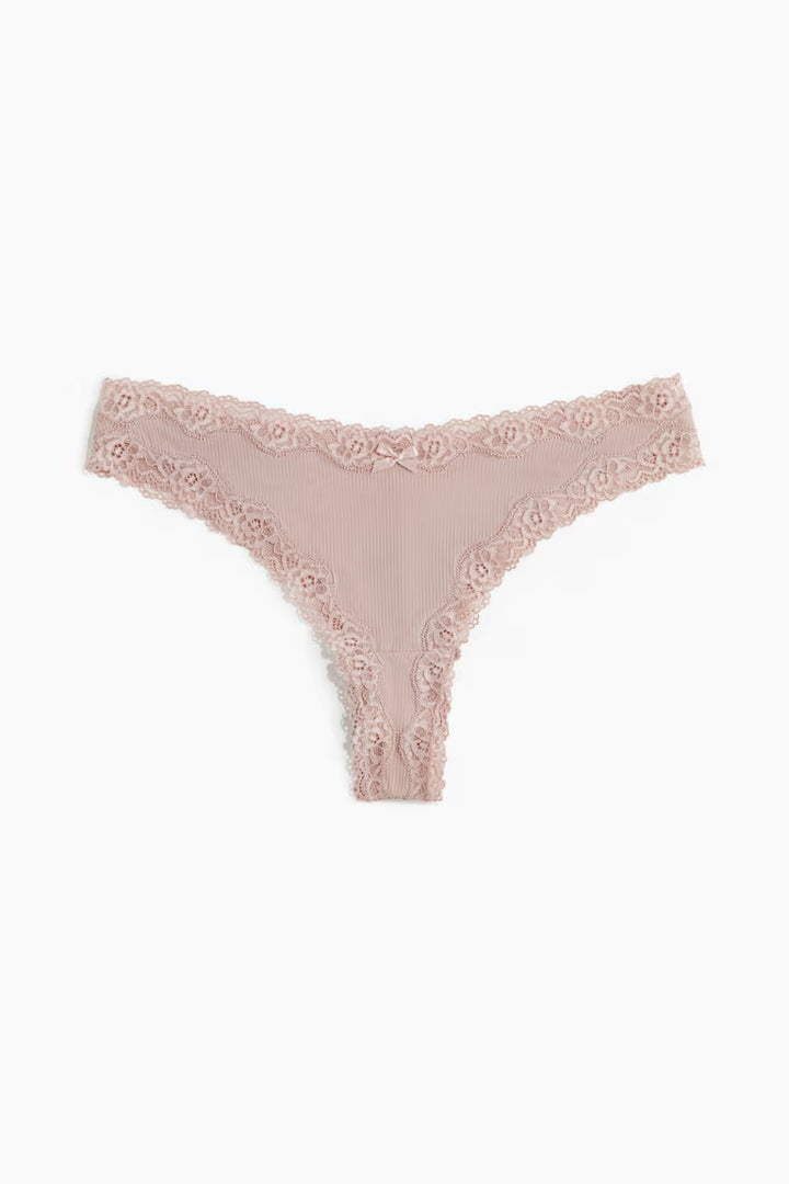 H&M 5-PACK MICROFIBER AND LACE BRAZILIAN BRIEFS