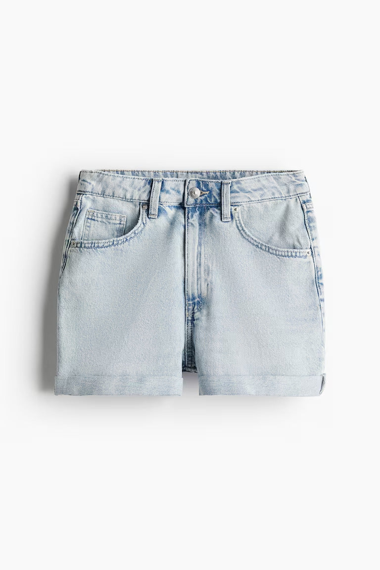 H&M HIGH WAIST DENIM SHORTS