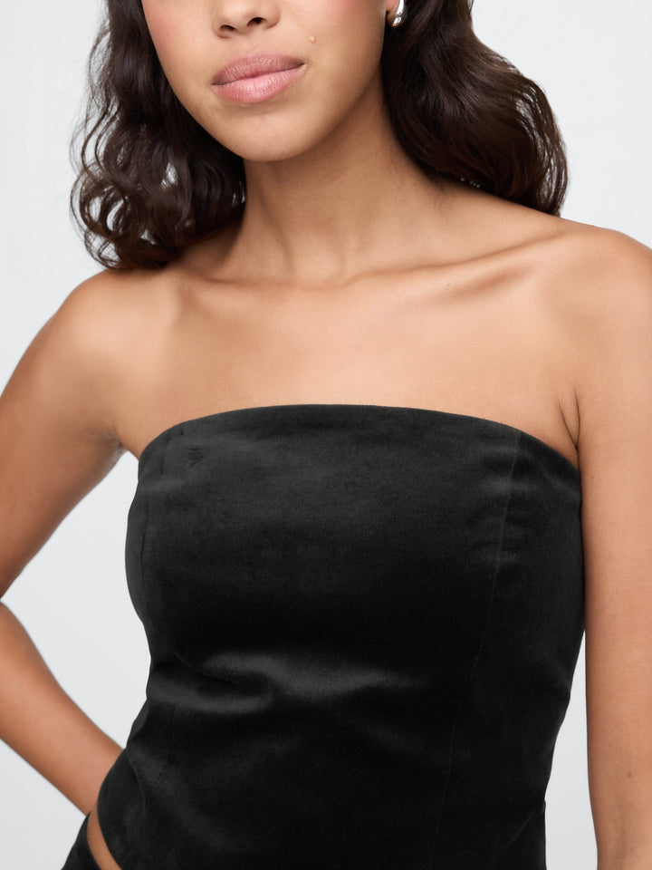 Gap Velvet Cropped Tube Top