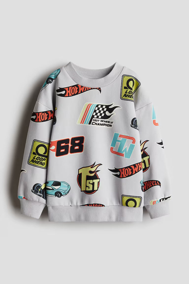 H&M OVERSIZED PRINTED SWEATSHIRT
