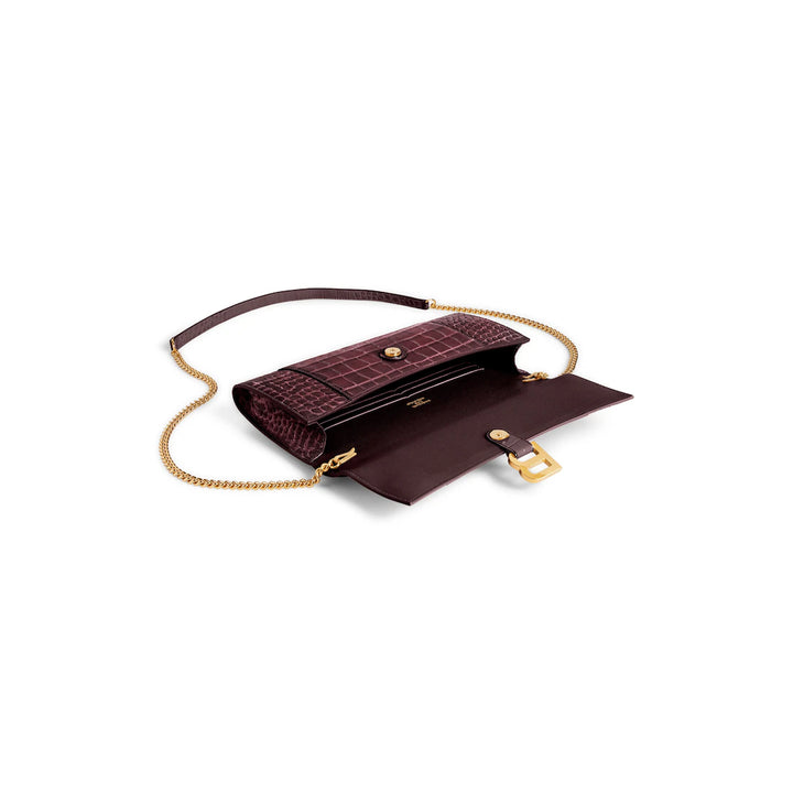 BALENCIAGA WOMEN'S HOURGLASS POCHETTE WITH CHAIN