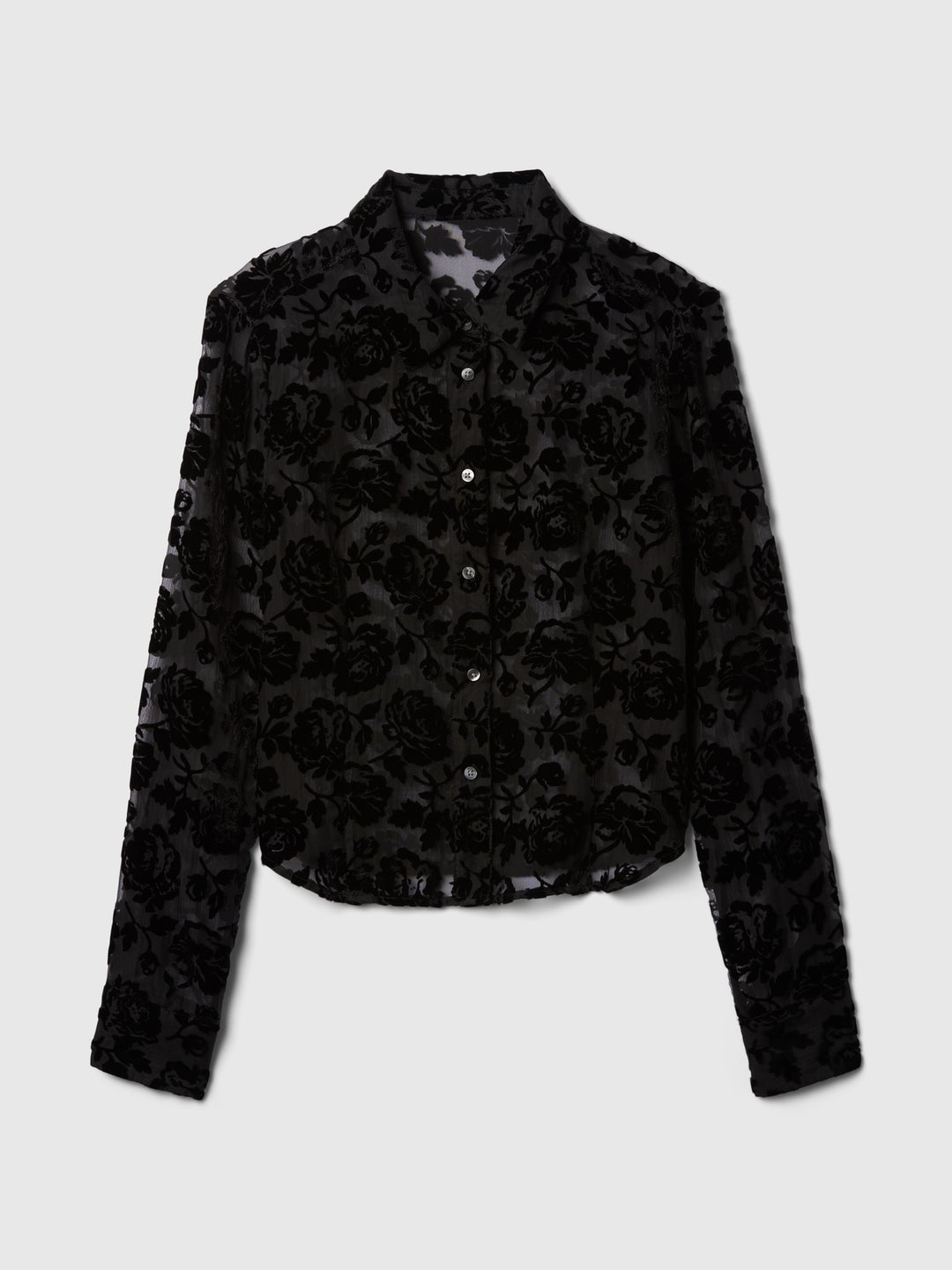 Gap Cropped Velvet Shirt