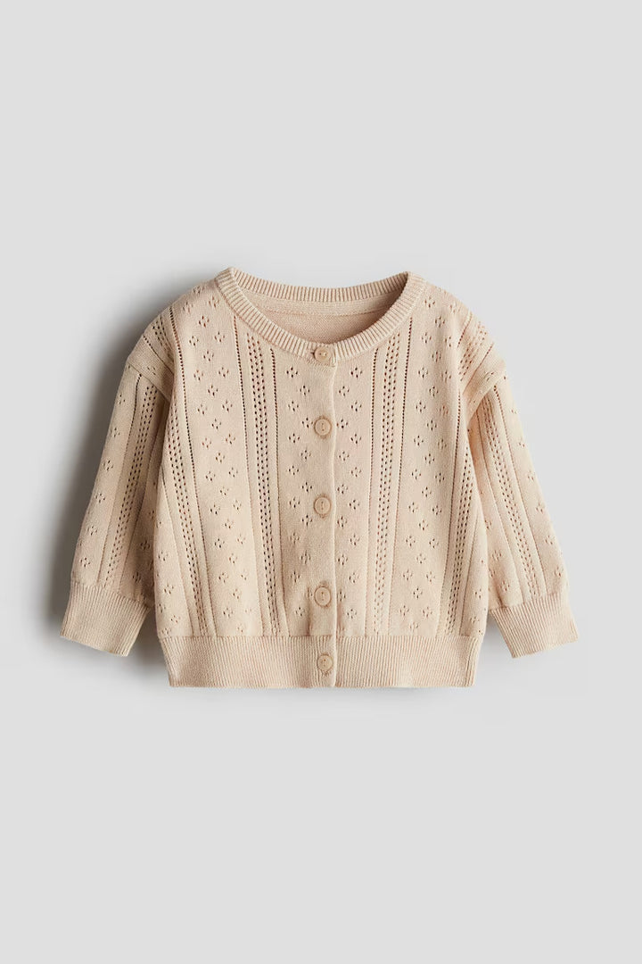 H&M PATTERN-KNIT COTTON CARDIGAN