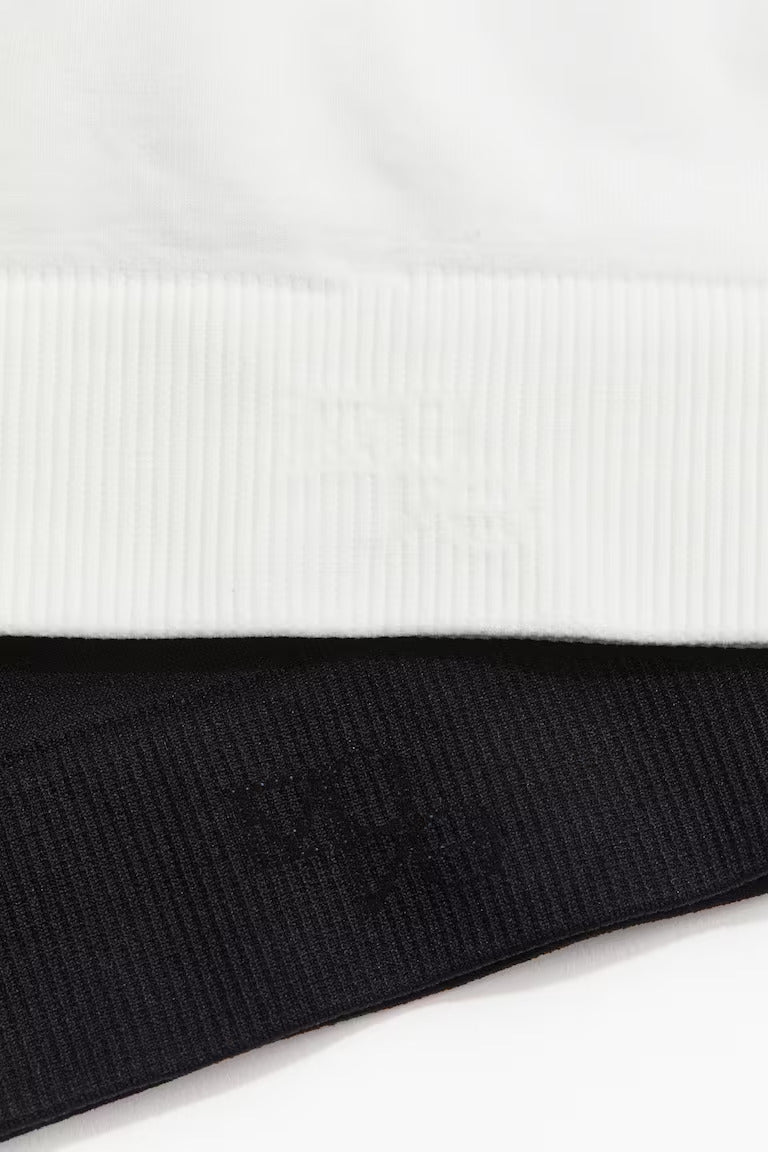 H&M 2-PACK SEAMLESS SPORTS TOPS WITH DRYMOVE™