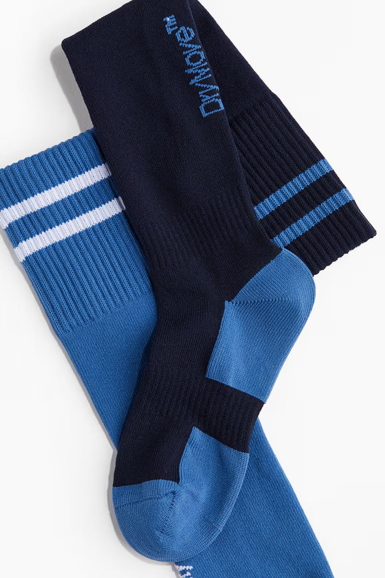 H&M 2-PACK SOCCER SOCKS WITH DRYMOVE™