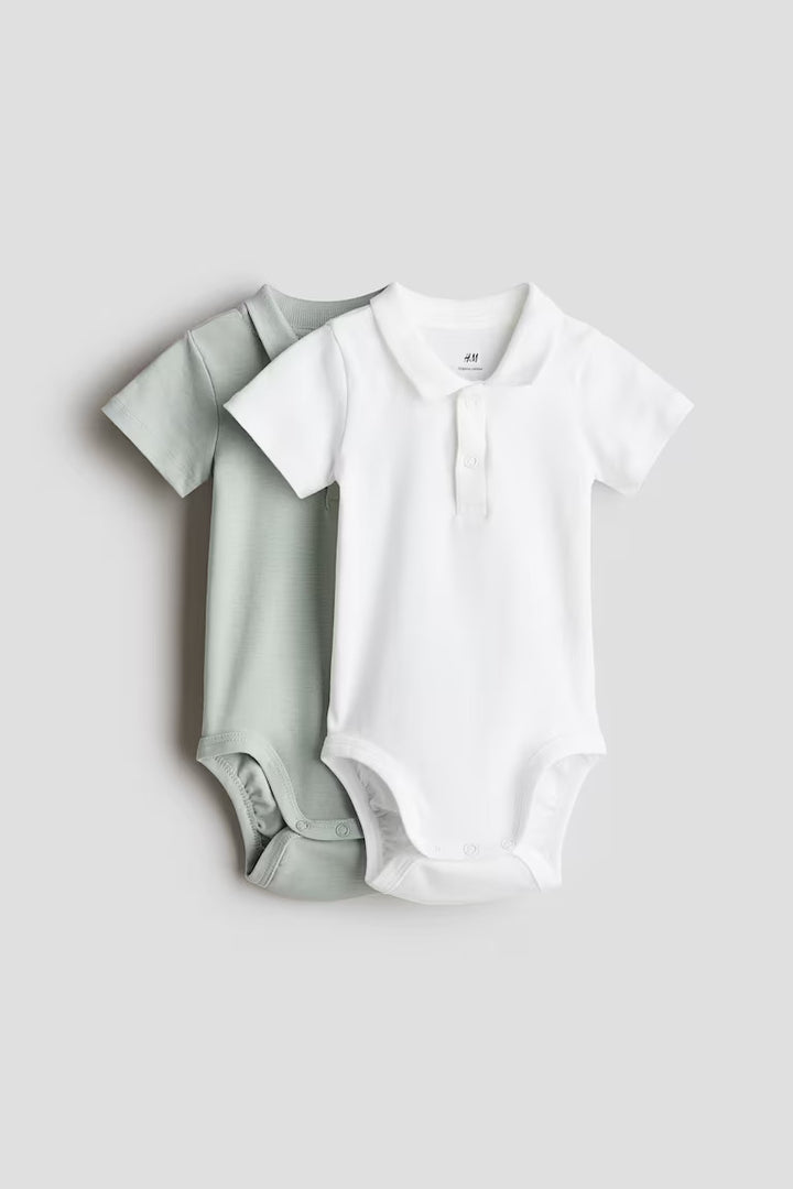 H&M 2-PACK POINTELLE BODYSUITS