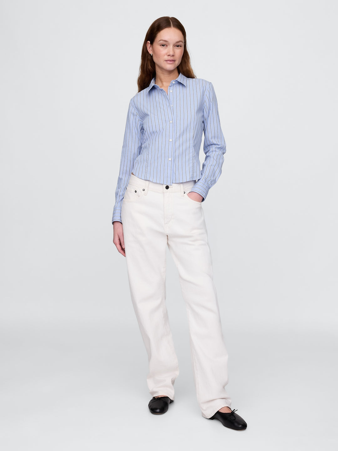 Gap Organic Cotton Cropped Shirt
