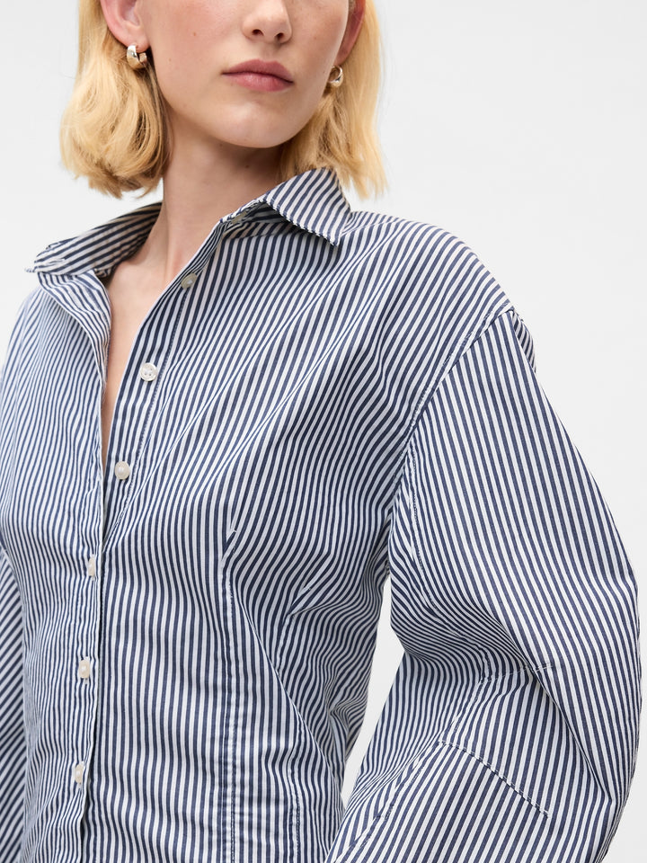 Gap Organic Cotton Poplin Barrel-Sleeve Cropped Shirt