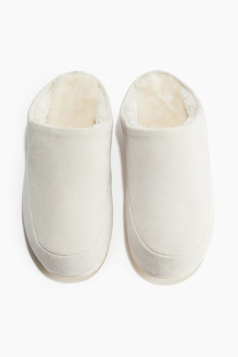 H&M TEDDY FLEECE-LINED SLIPPERS
