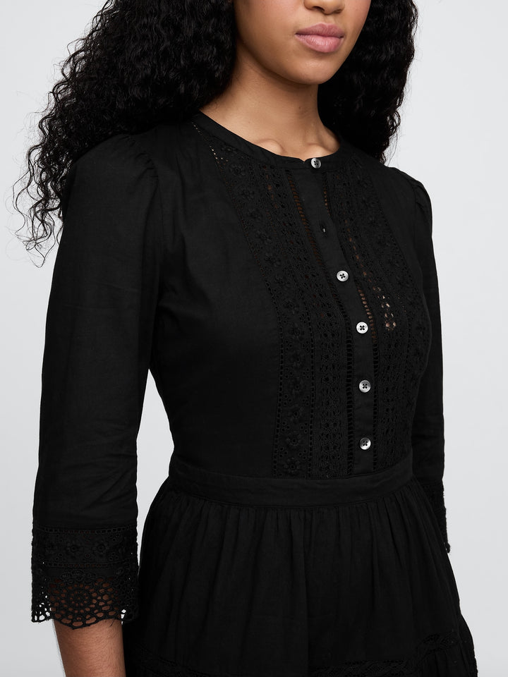 Gap Lace-Trim Mini Dress